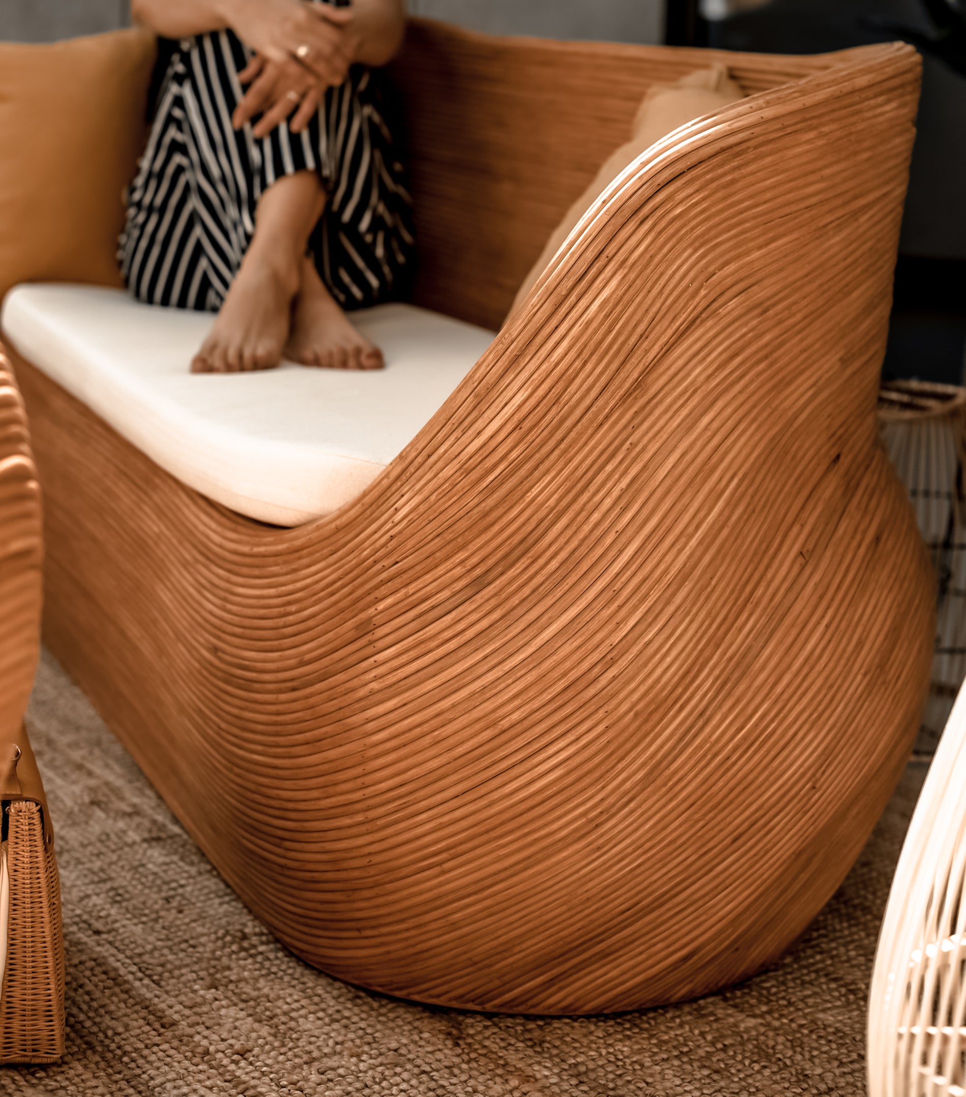 Rattan Sofa - Rattan Furniture - Boho Style Sofa - Monnarita - handmade chair