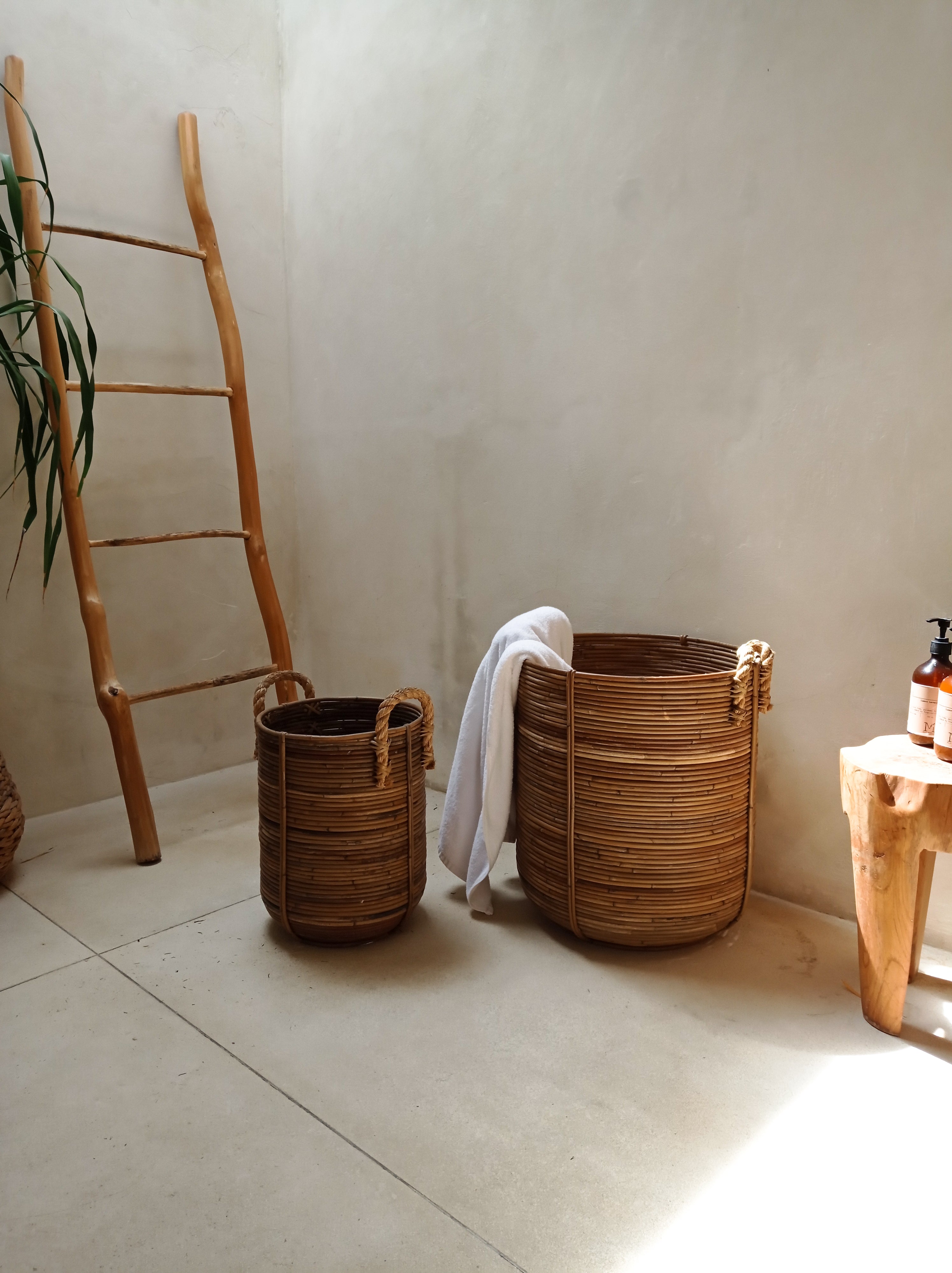 Rattan Laundry Basket - Rattan Furniture - Boho Style Decor - Monnarita - handmade decor