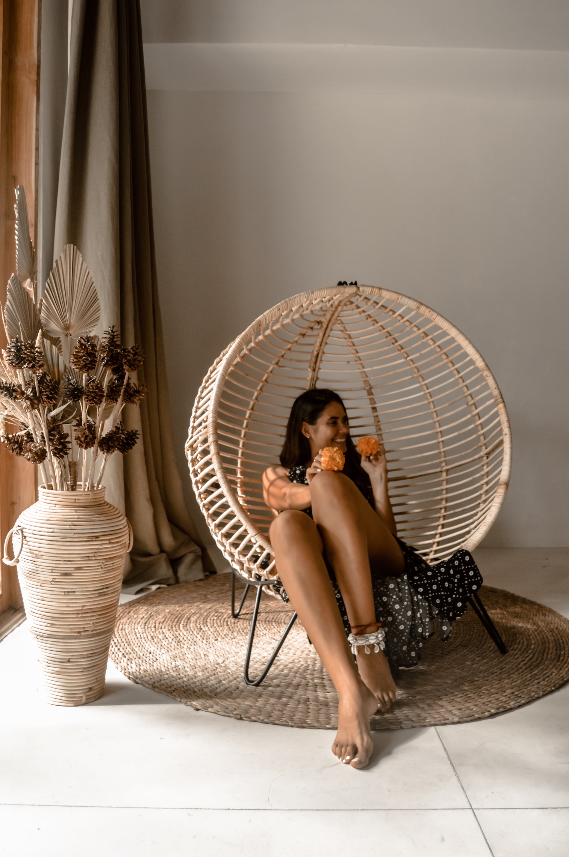 Rattan Vase - Rattan Furniture - Boho Style Decor - Monnarita - handmade decor