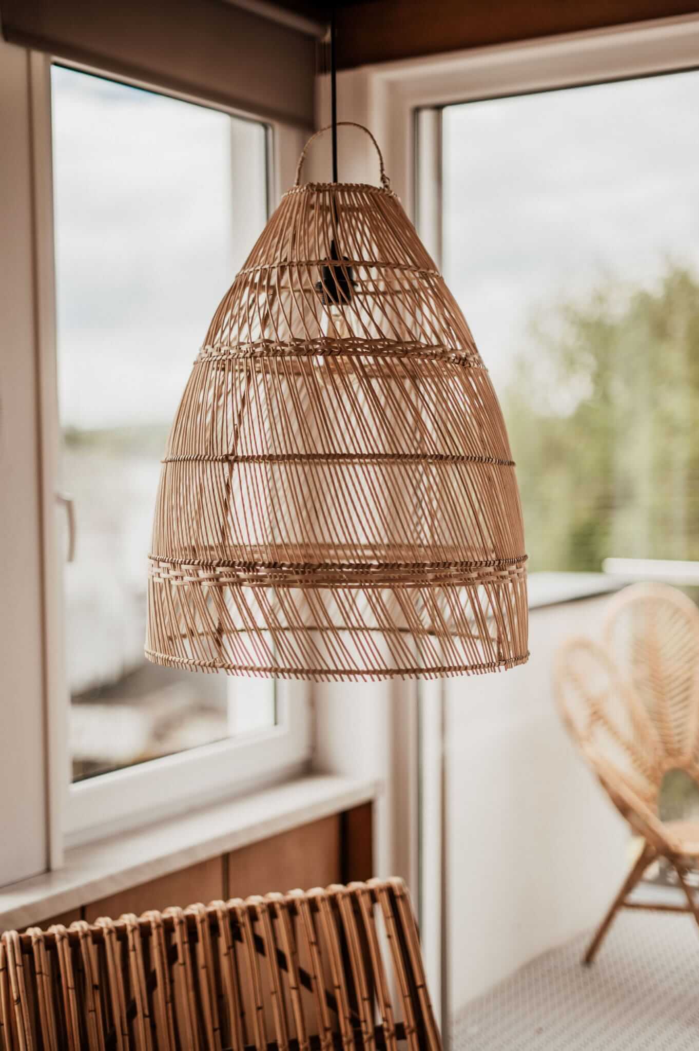 Rollo Rattan Lamp - Boho Style Lamp