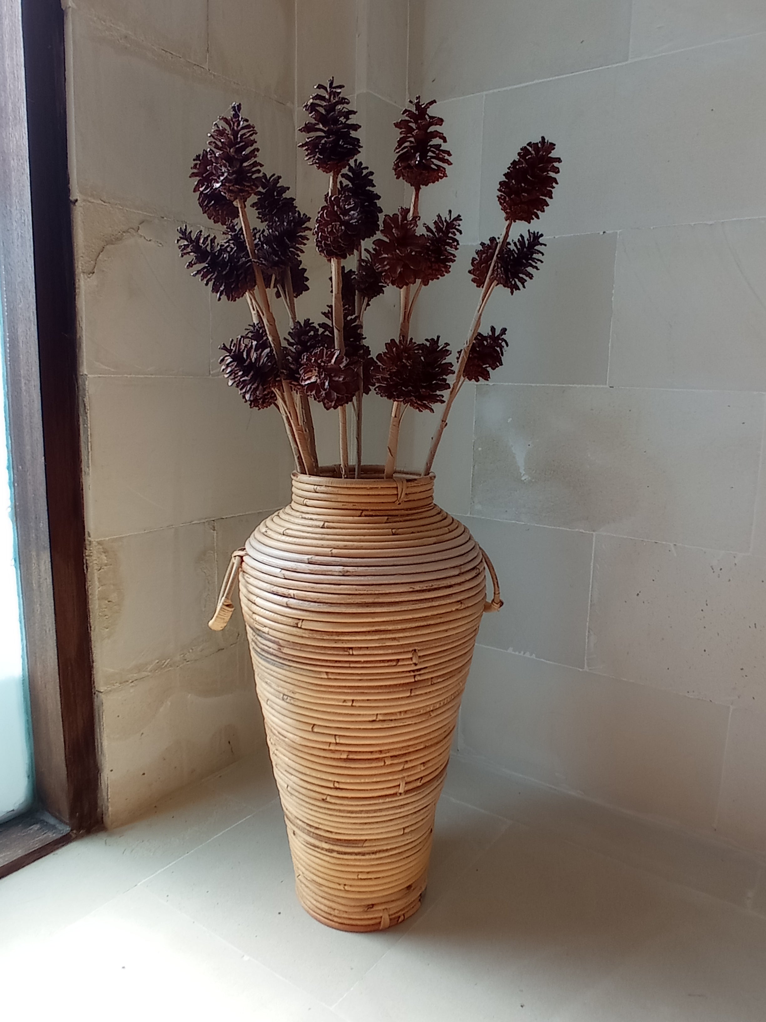 Rattan Vase - Rattan Furniture - Boho Style Decor - Monnarita - handmade decor