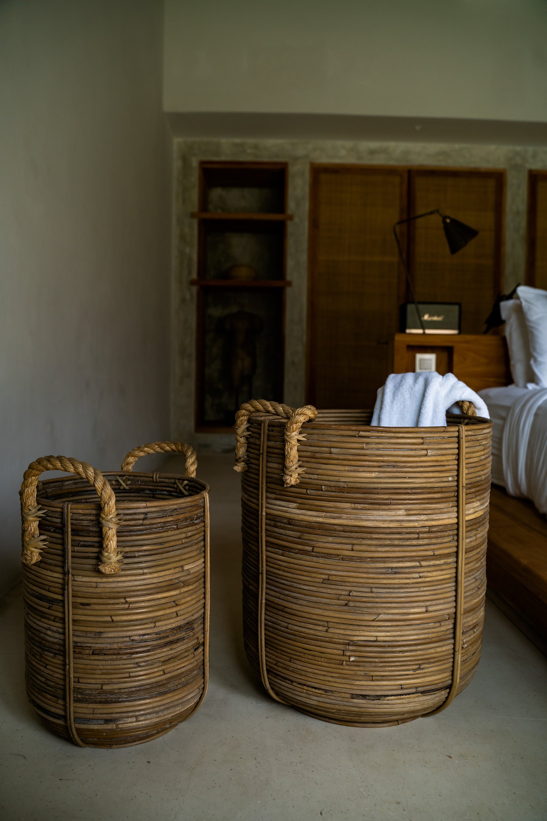 Rattan Laundry Basket - Rattan Furniture - Boho Style Decor - Monnarita - handmade decor